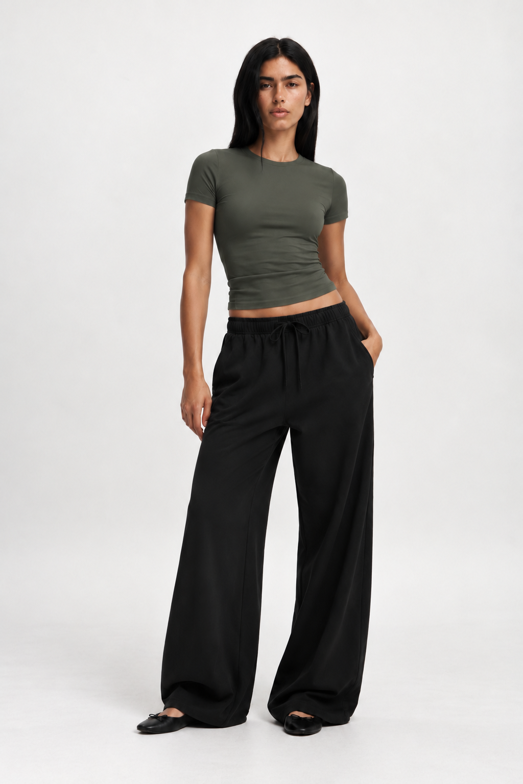 Lexa | Strakke Short-Sleeve Tee met Ronde Hals