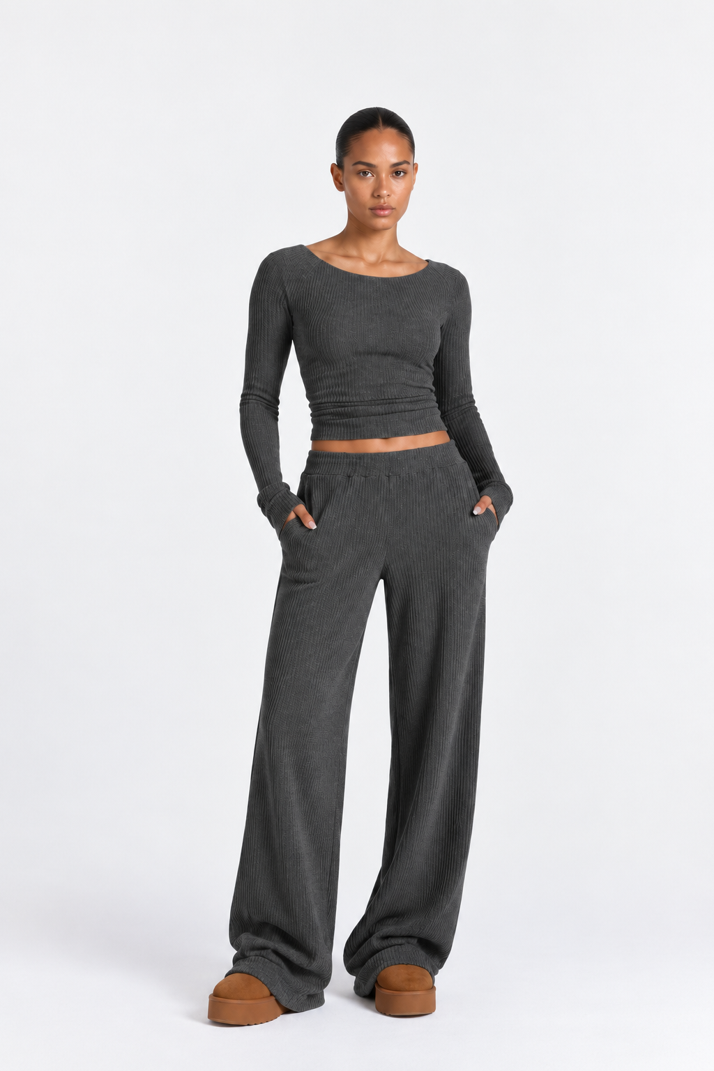 Kiki | Co-ord Lounge Set met Wide-Leg Broek