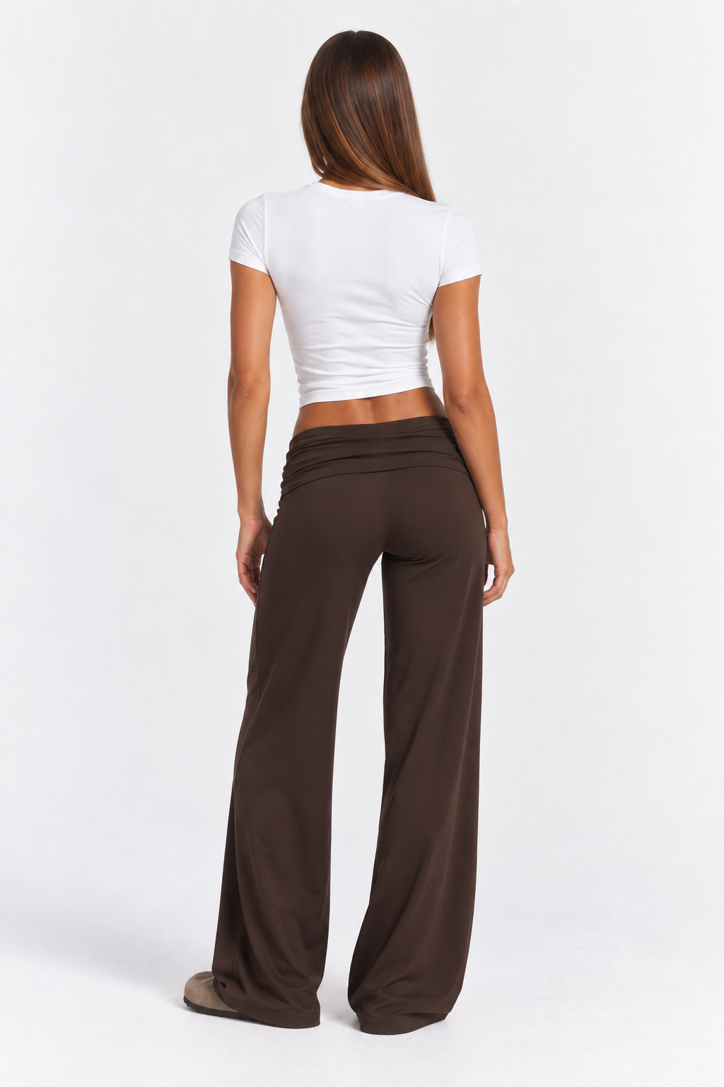 Jane | Zachte Fold-Over Wide-Leg Broek